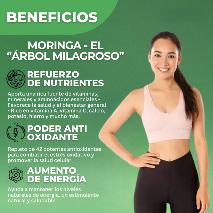 AmaliaRivera® Moringa Anti-Envejecimiento en Cápsulas