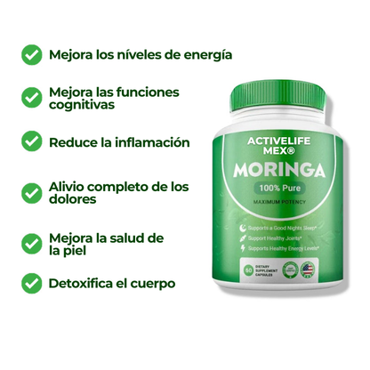 AmaliaRivera® Moringa Anti-Envejecimiento en Cápsulas